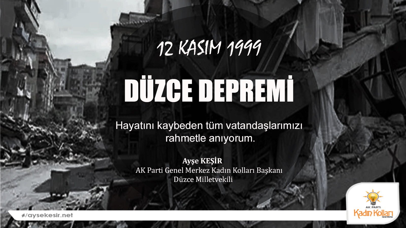 DÜZCE DEPREMİNİN 24. YILINDA ACILARIMIZ HALA TAZE