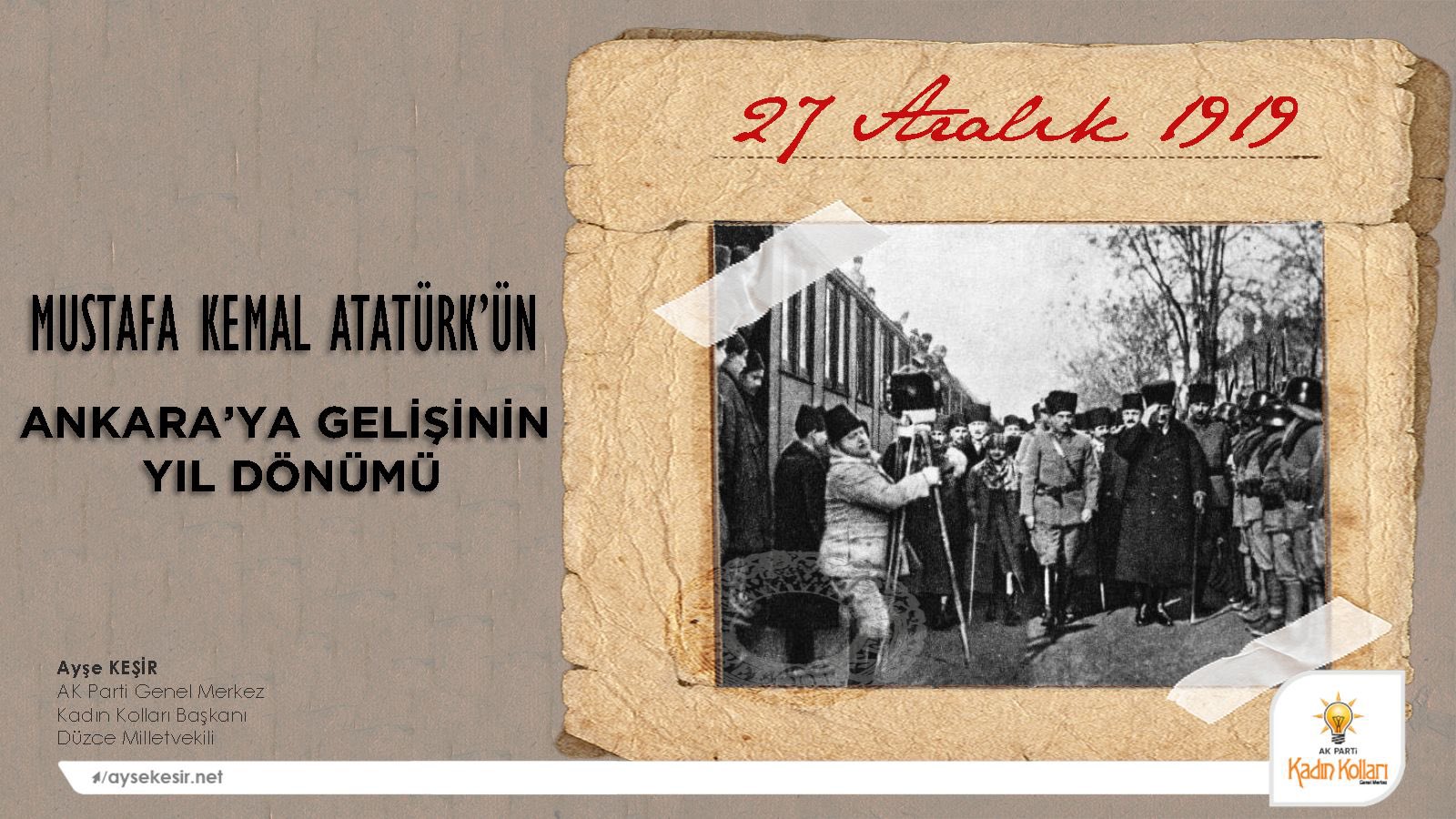 ATATÜRK'ÜN ANKARA'MIZA GELİŞİNİN 104. YILI 