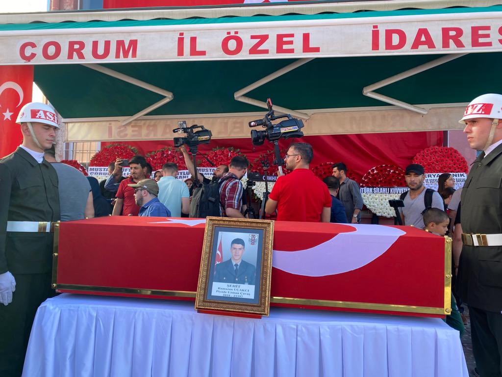 ÇORUM'DA ŞEHİDİMİZİ UĞURLADIK 