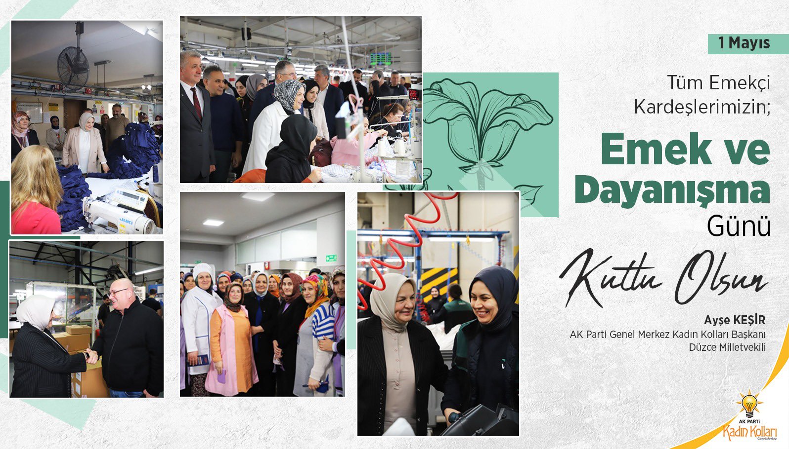 1 MAYIS EMEK VE DAYANIŞMA GÜNÜ KUTLU OLSUN