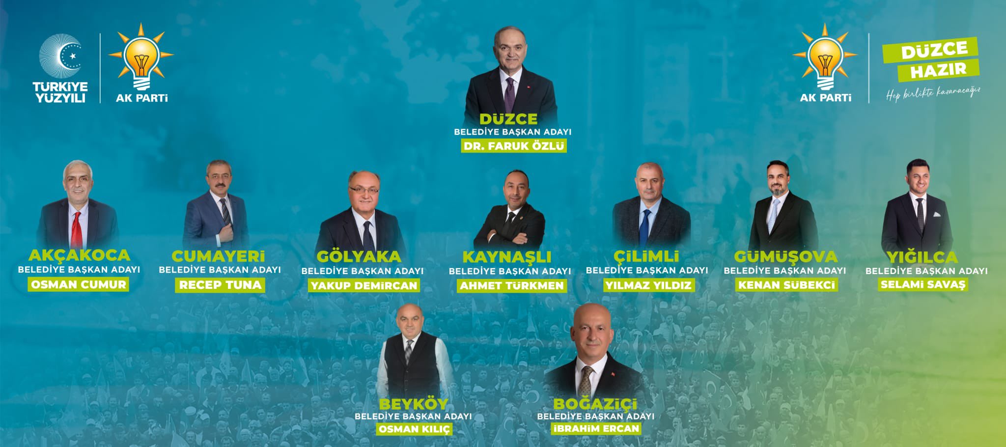 DÜZCE İLÇE BELEDİYE BAŞKAN ADAYLARIMIZI TANITTIK